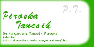 piroska tancsik business card